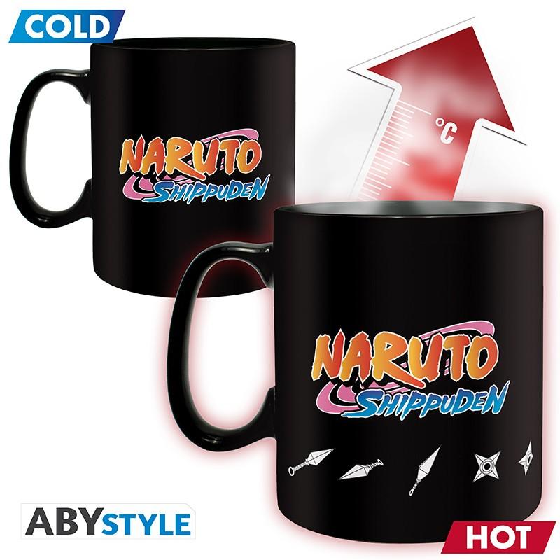 NARUTO SHIPPUDEN gift set: heat change mug (460 ml) + coaster / zestaw prezentowy Naruto Shippuden: kubek termoaktywny (460 ml) plus podkładka - ABS