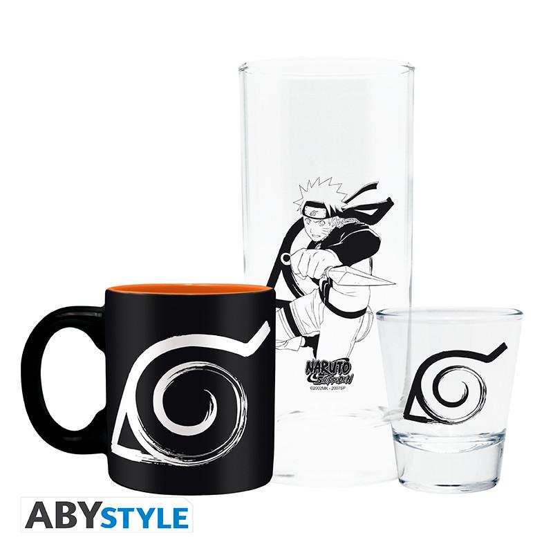 NARUTO SHIPPUDEN gift set: glass, espresso set / Naruto Shippuden zestaw prezentowy: szklanka, zestaw do espresso - ABS