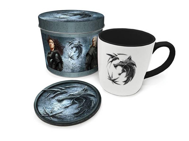 THE WITCHER (TASTE OF STEEL) GIFT SET: MUG & COASTER IN KEEPSAKE TIN / zestaw prezentowy Wiedźmin: kubek plus podkładka w ozdobnej puszce