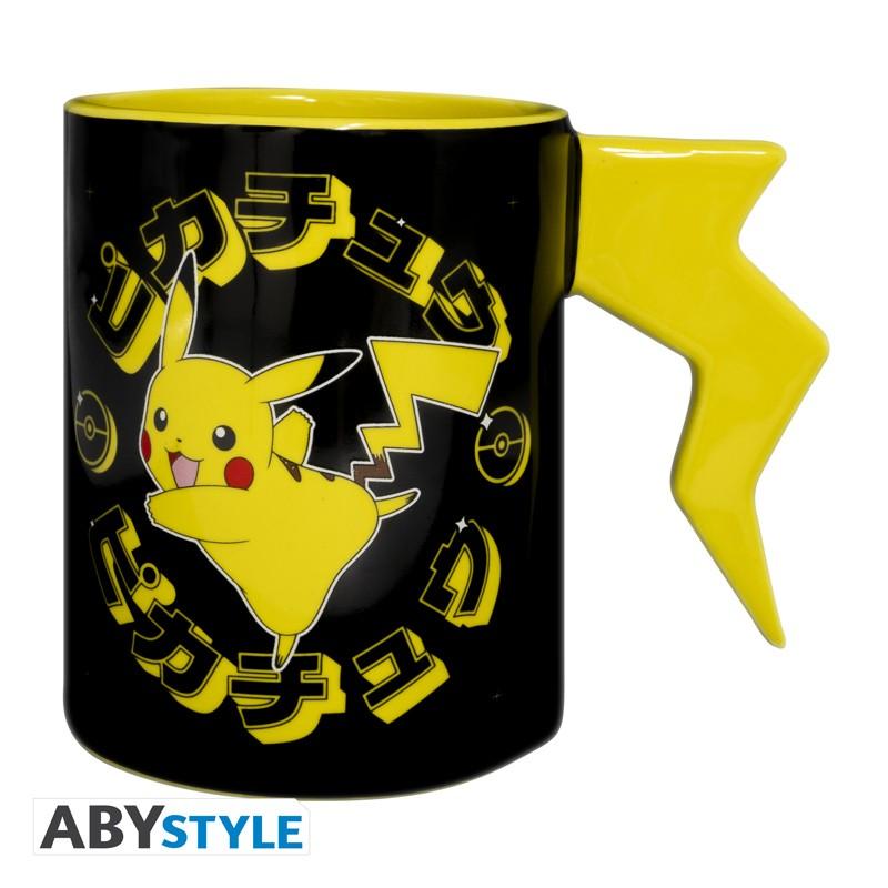 POKEMON Mug 3D handle Pikachu lightening bolt / kubek 3D Pokemon Pikachu - błyskawica - ABS