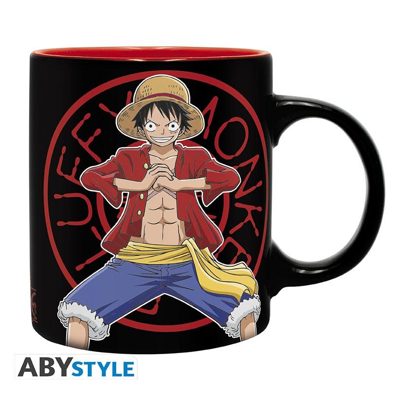 ONE PIECE gift set: mug, keyring, notebook - Wanted Luffy / zestaw prezentowy One Piece: kubek, brelok, notatnik - ABS