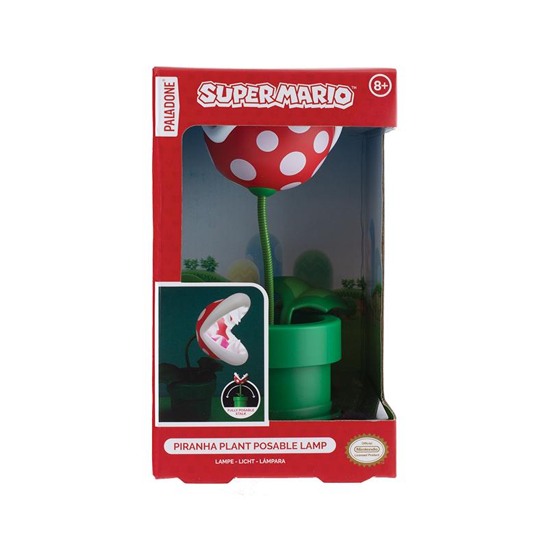 Super Mario Mini Piranha Plant Posable Lamp (high: 21,3 cm) / Lampka Super Mario mini pirania (wysokość: 21,3 cm)