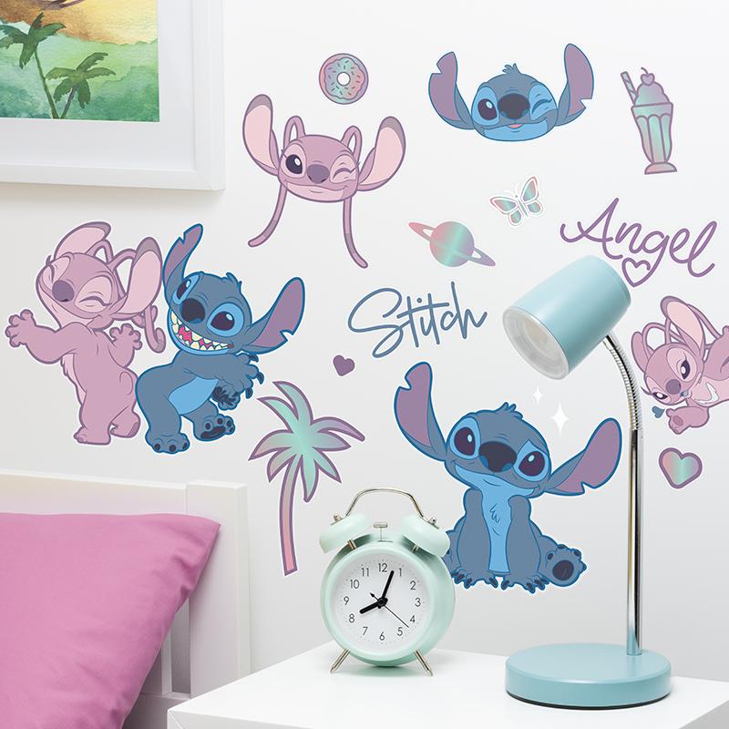 Disney Stitch and Angel Wall Stickers (58 pcs) / naklejki deloracyjne (ścienne) Disney - Stitch i Angel (58 szt)