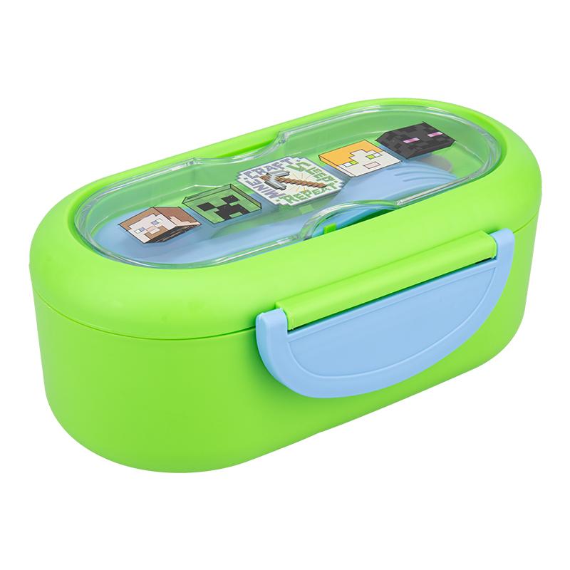 Minecraft Bento Box with cutlery / Minecraft pudełko na lunch plus sztućce