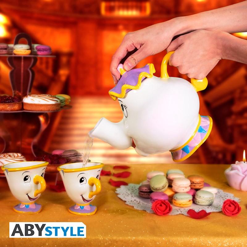 DISNEY Beauty and the Beast Teapot set - Mrs. Potts and Chip / Zestaw prezentowy Disney Piękna i Bestia - Pani Imbryk i Bryczek - ABS