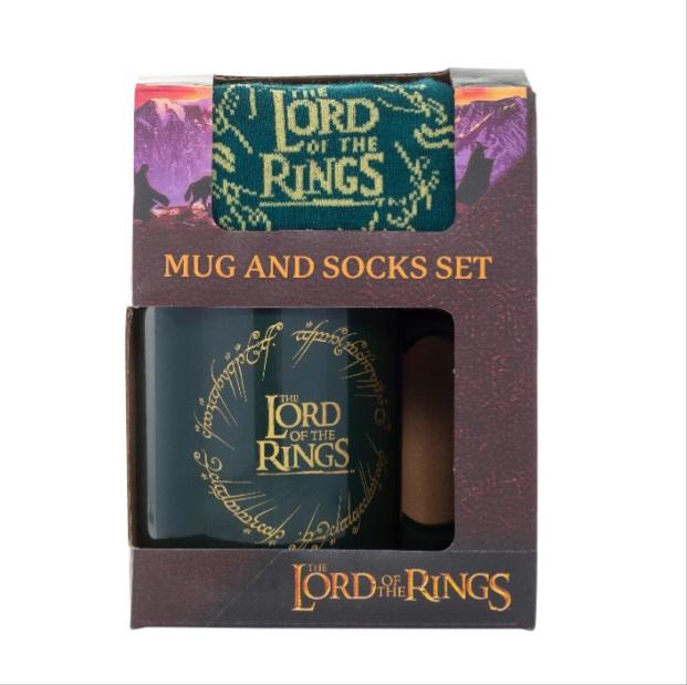 LORD OF THE RINGS (LOGO) MUG & SOCK GIFT SET / Władca Pierścieni zestaw prezentowy (LOGO): kubek plus skarpetki