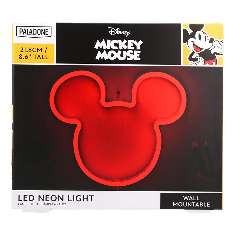 Disney Mickey Wall Mountable LED Neon Light (high: 21,8 cm) / Disney Myszka Miki neonowa lampka ścienna (wysokość: 21,8 cm)