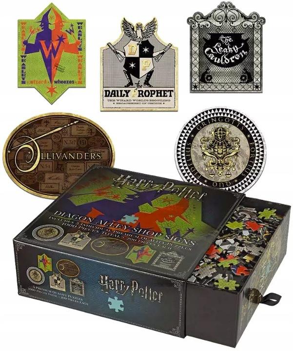 Harry Potter Diagon Alley Shop Signs (1000 elements) / puzzle Harry Potter - szyldy sklepów z ulicy Pokątnej (1000 elementów)