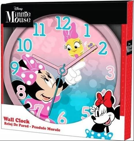 Disney Minnie Mouse wall clock (diameter: 25 cm) / Disney Myszka Minnie zegar ścienny (średnica: 25 cm)