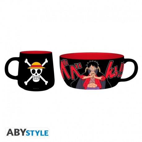 ONE PIECE breakfast set: mug + bowl - Luffy / zestaw śniadaniowy One Piece: miska + kubek - Luffy - ABS