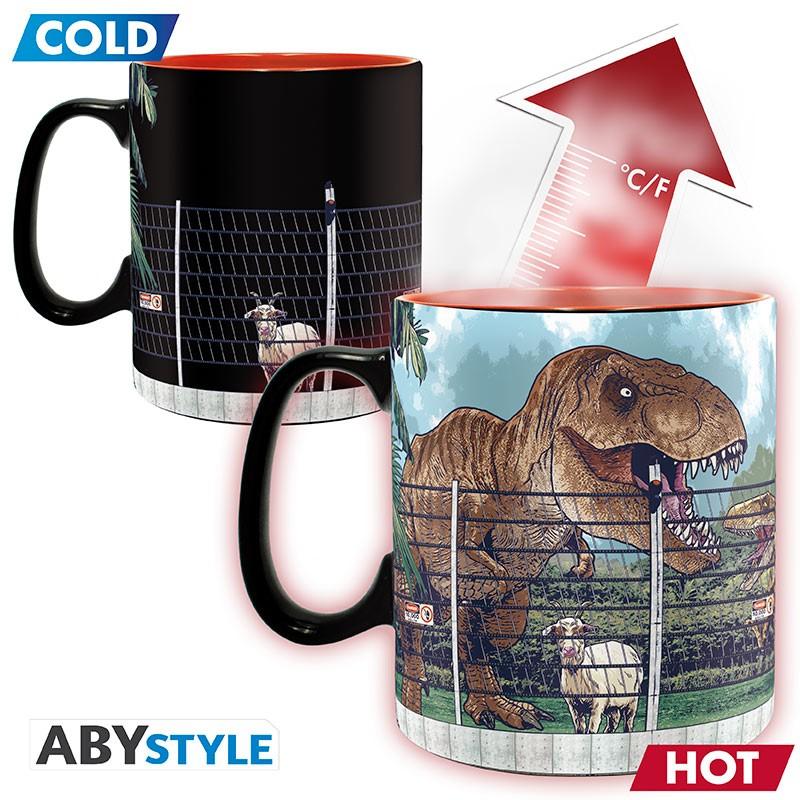 JURASSIC PARK Mug Heat Change 460 ml - Gate / kubek termoaktywny Jurassic Park - wrota - ABS