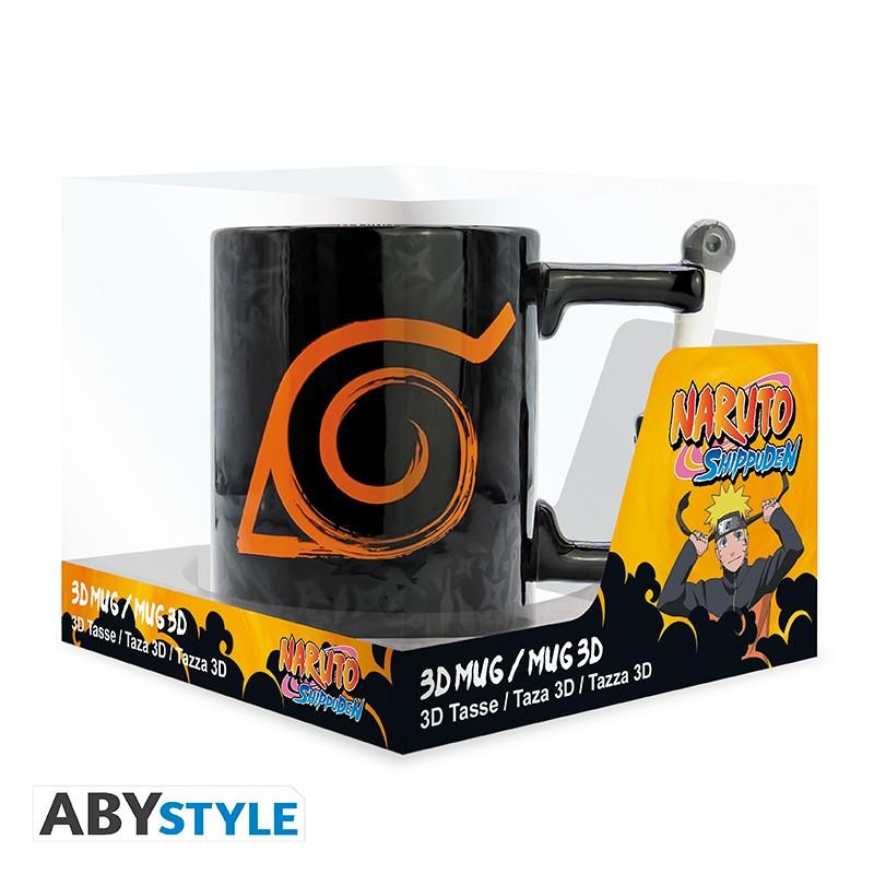 NARUTO SHIPPUDEN - Mug 3D handle - Kunai Konoha / Kubek 3D Naruto Shippuden Kunai Konoha - ABS