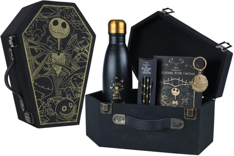 THE NIGHTMARE BEFORE CHRISTMAS - COFFIN PREMIUM GIFT SET (4x pencils, metal bottle,notebook, key ring) / Zestaw prezentowy premium Miasteczko Halloween - trumna