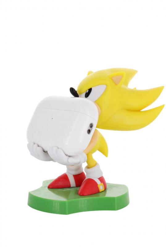 Sonic the hedgehog Super Sonic Cable Guys Holdem - Earbud Holder (11 cm) / stojak na słuchawki Sonic the hedgehog - Super Sonic (11 cm)