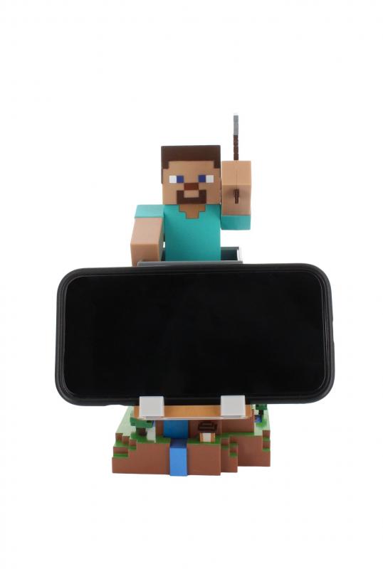 Minecraft - Steve phone & controller holder (high: 20 cm) / Minecraft stojak na telefon - kontroler (wysokość: 20 cm) - Steve