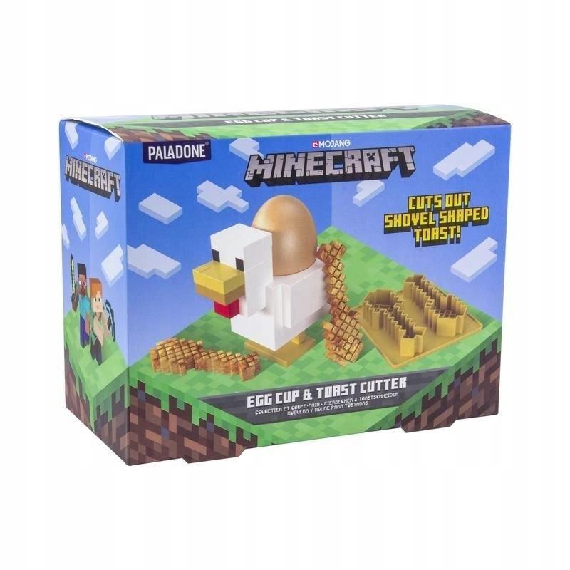 Minecraft Chicken Egg Cup & Toast Cutter / zestaw Minecraft kurczak podstawka do jajek plus foremka do tostów