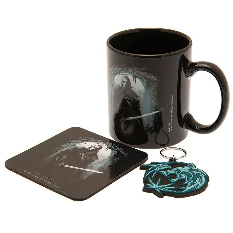 THE WITCHER (THE HUNTER) GIFT SET incl:mug,coaster,keychain / zestaw prezentowy Wiedźmin: kubek, podkładka,brelok