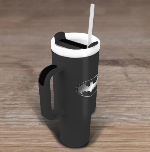 Batman (Bat Emblem) travel cup with straw (1180 ml) / Batman - logo (1180 ml) kubek podróżny ze słomką (1180 ml)