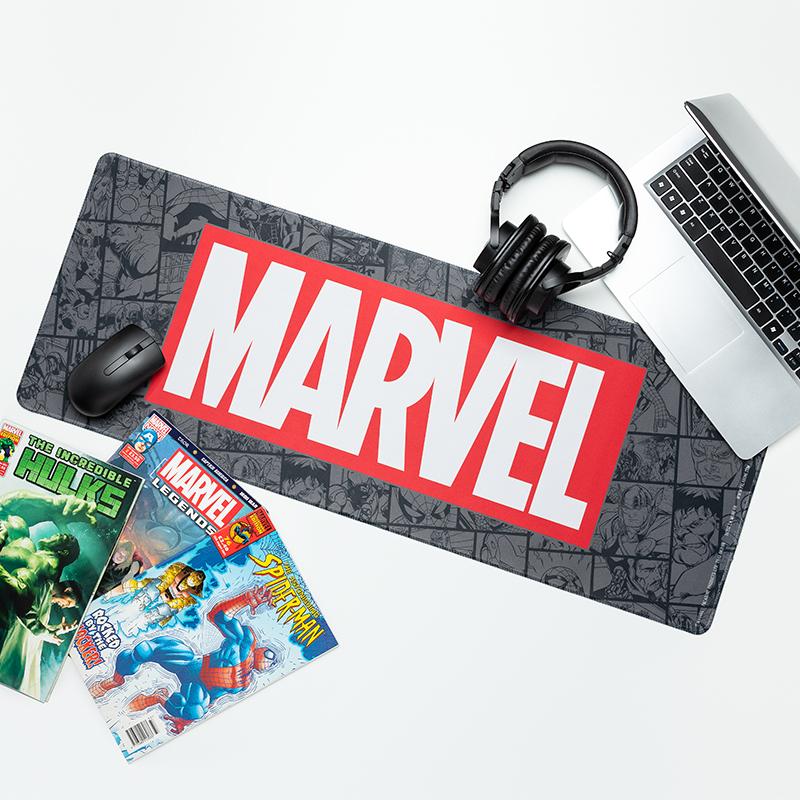 Marvel Logo desk mat - mousepad (80 x 30 cm) / mata na biurko - podkładka pod myszkę - Marvel Logo