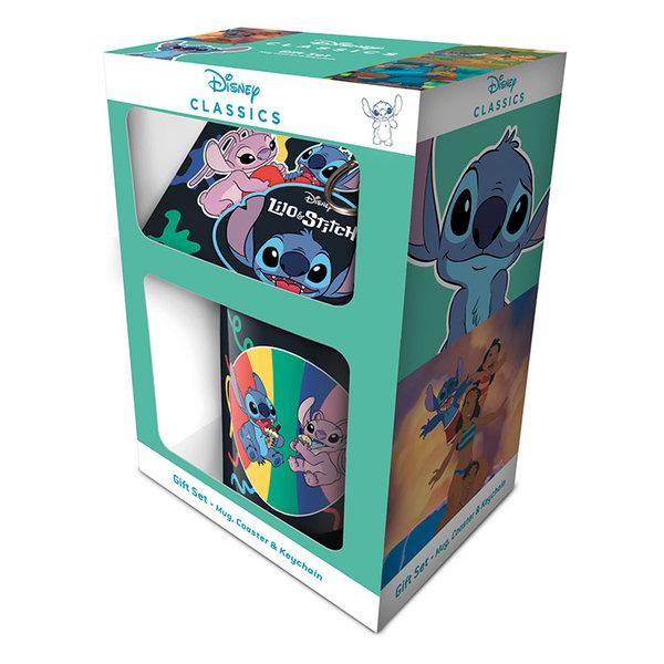 DISNEY LILO & STITCH gift set includes:mug,coaster, keyring / zestaw prezentowy LILO & STITCH: kubek,podkladka, brelok