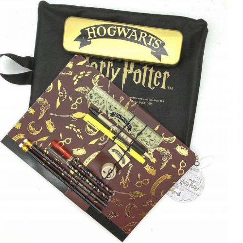 Harry Potter Hogwarts Bumper Stationery Wallet Black (11 elements) / Zestaw szkolny Harry Potter - Hogwart (czarny - 11 elementów)