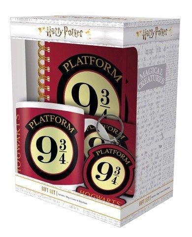 Harry Potter Platform 9 3/4 - Bumper Gift Set: mug, coaster, notebook and rubber keyring / zestaw prezentowy Harry Potter - Peron 9 3/4 zawiera: kubek, podkładkę, notatnik, brelok