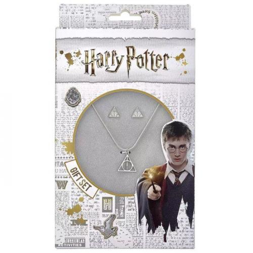 Harry Potter Deathly Hallows necklace and earrings set / Zestaw łańcuszek z zawieszką plus kolczyki Harry Potter - Insygnia Śmierci