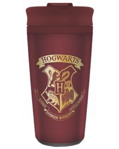 HARRY POTTER (HOUSES GOLD) METAL TRAVEL MUG / kubek termiczny metalowy Harry Potter - logo Dormitoria