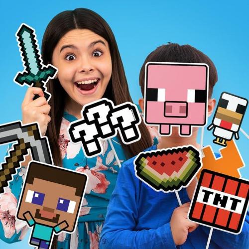 Minecraft Photo Props Bumper Pack (58 pcs) / Minecraft zestaw rekwizytów fotograficznych (58 szt)