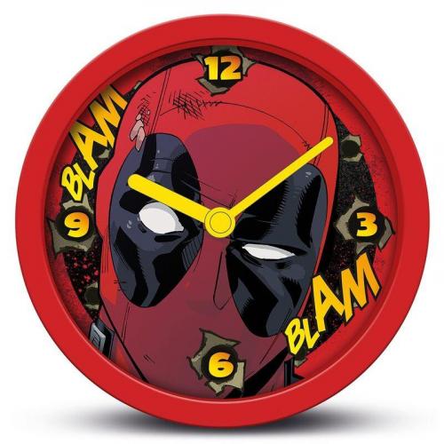 Marvel DEADPOOL (BLAM BLAM) DESK CLOCK (diameter: 12,5 cm) / zegar biurkowy Marvel Deadpool (średnica: 12,5 cm)