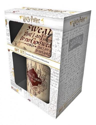 Harry Potter (Marauders Map) gift set incl: mug, coaster and keychain / zestaw prezentowy Harry Potter: kubek, podkładka, brelok