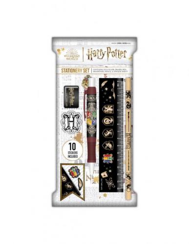 Harry Potter Stationery Pouch - Paper - Colourful Crest (6 elements) / zestaw szkolny Harry Potter (6 elementów)