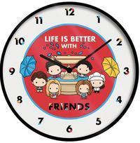 FRIENDS (LIFE IS BETTER WITH FRIENDS - CHIBI) WALL CLOCK (diameter: 25 cm) / zegar ścienny Przyjaciele (LIFE IS BETTER WITH FRIENDS - CHIBI) średnica: 25 cm
