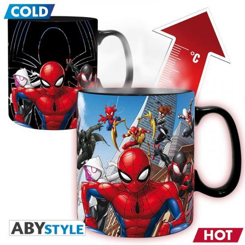 MARVEL Mug Heat Change (460 ml) Spider-Man Multiverse / kubek termoaktywny Marvel Spiderman (460 ml) - ABS