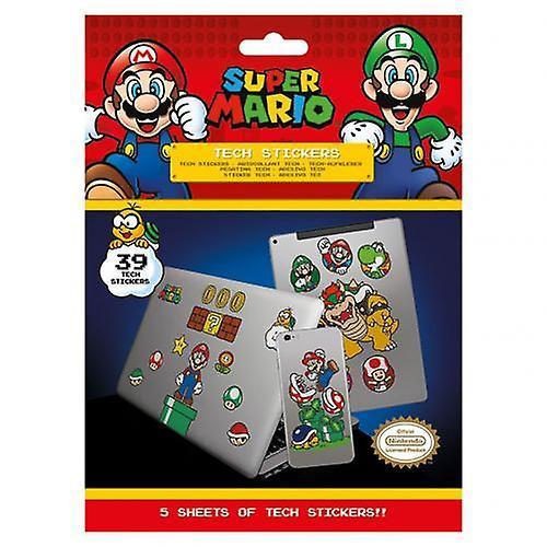 Nintendo SUPER MARIO (MUSHROOM KINGDOM) Tech Sticker Pack / zestaw naklejek SUPER MARIO Nintendo