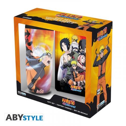 NARUTO SHIPPUDEN gift set: travel mug + notebook / Naruto Shippuden zestaw prezentowy: kubek podróżny + notatnik - ABS