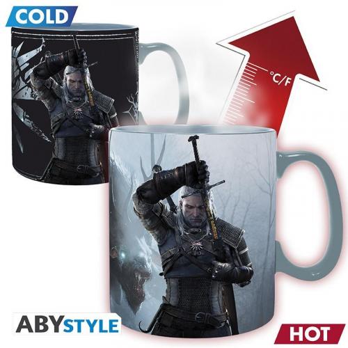 THE WITCHER Mug Heat Change - Geralt & Ciri / kubek termoaktywny Wiedźmin Geralt i Ciri - ABS