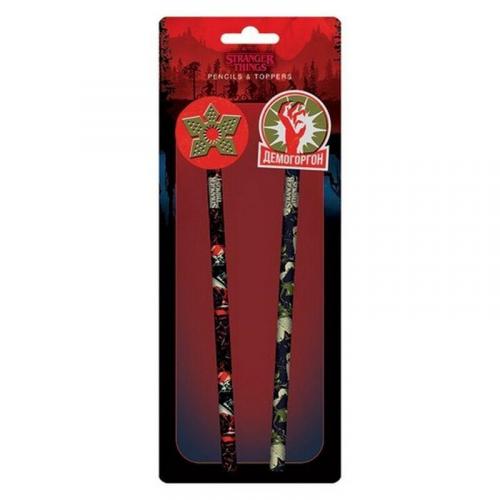 STRANGER THINGS 4 (DEMOGORGONS) PENCIL & TOPPERS (2 pcs) / Stranger Things zestaw ołówków 2 szt - Demogorgons