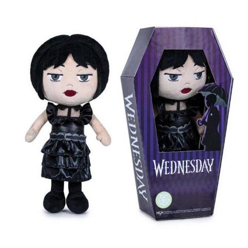 Wednesday in black dress with window coffin (high: 32 cm) / Wednesday w czarnej sukience w trumnie z okienkiem (wysokość: 32 cm)