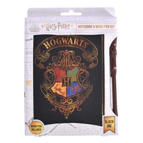 Harry Potter Notebook & Pen Set - Colourful Crest / zestaw Harry Potter: notatnik i długopis - kolorowy herb