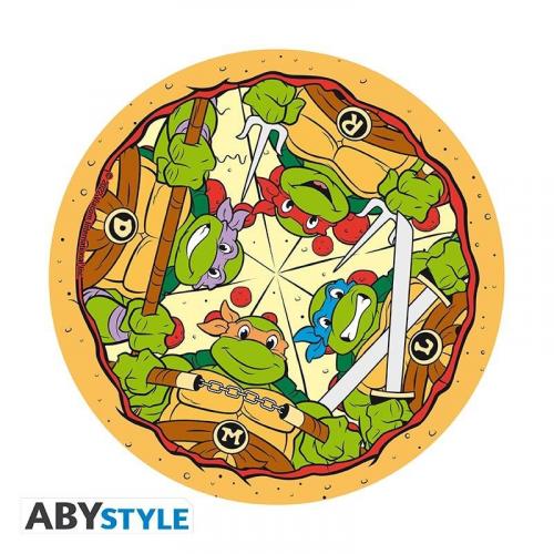 TMNT Flexible Mousepad - Pizza (dimensions: 21,5 cm) / TMNT podkładka pod myszkę Wojownicze Żówie Ninja - Pizza (średnica: 21,5 cm) - ABS