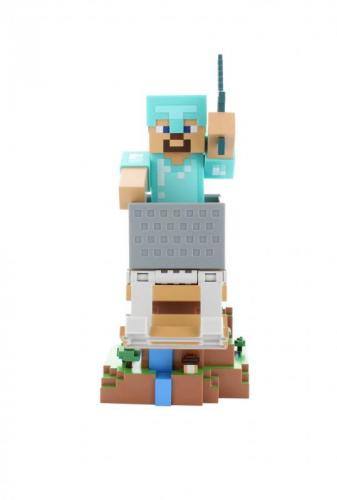 Minecraft - Steve in Diamond Armour phone & controller holder (high: 20 cm) / Minecraft stojak na telefon - kontroler (wysokość: 20 cm) - Steve w diamentowej zbroi