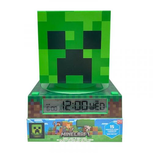 Minecraft Creeper 3D lamp with alarm / Minecraft Creeper lampka 3D z budzikiem