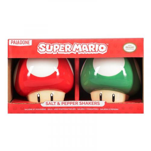 Super Mario Mushroom Salt and Pepper Shakers / zestaw Super Mario Grzybki solniczka i pieprzniczka