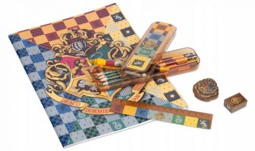 HARRY POTTER BUMPER STATIONERY ZIP BAG / Zestaw przyborów szkolnych Harry Potter - Herby Domów