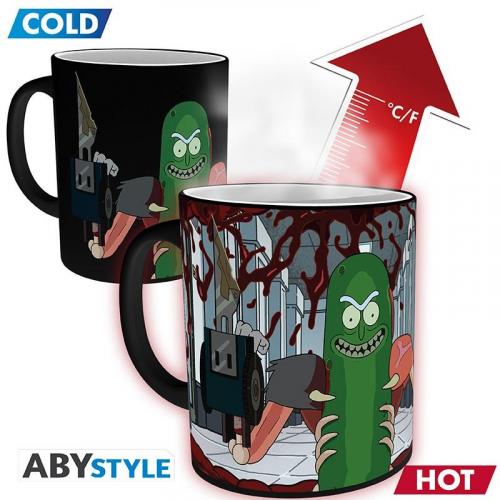 RICK AND MORTY mug heat change - Pickle Rick / kubek termoaktywny Rick & Morty - Rick Ogórek - ABS