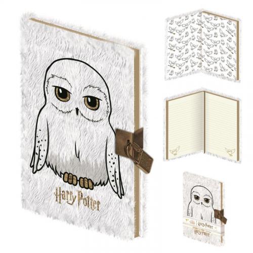 HARRY POTTER (HEDWIG) A5 LOCKABLE NOTEBOOK (PLUSH) / notatnik zamykany A5 premium Harry Potter - Hedwiga