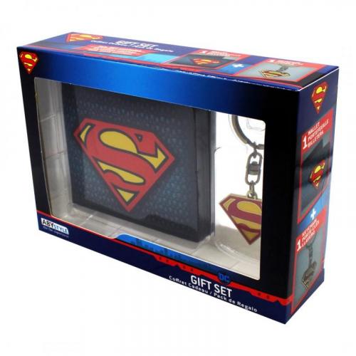 DC COMICS gift set Superman: wallet plus keyring / Zestaw prezentowy Dc Comics - Superman: portfel plus brelok - ABS