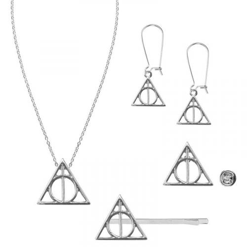 Harry Potter set of 4 Deathly Hallows jewels / Zestaw biżuterii Harry Potter - Insygnia Śmierci (4 szt)