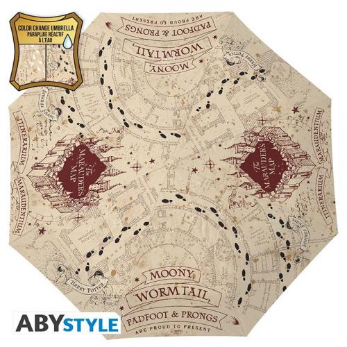 HARRY POTTER Color change Umbrella - The Marauder's Map / Harry Potter parasol zmieniający kolor Mapa Huncwotów - ABS